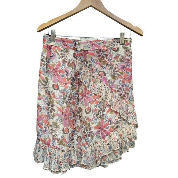 Free People Tan Around The World Ivory Skirt I Size: 4 - Picture 3 of 14